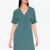 ZALORA BASICS Pleat Front Short Sleeve Dress