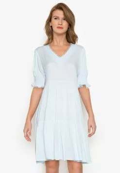 ZALORA BASICS V-Neck Babydoll Dress