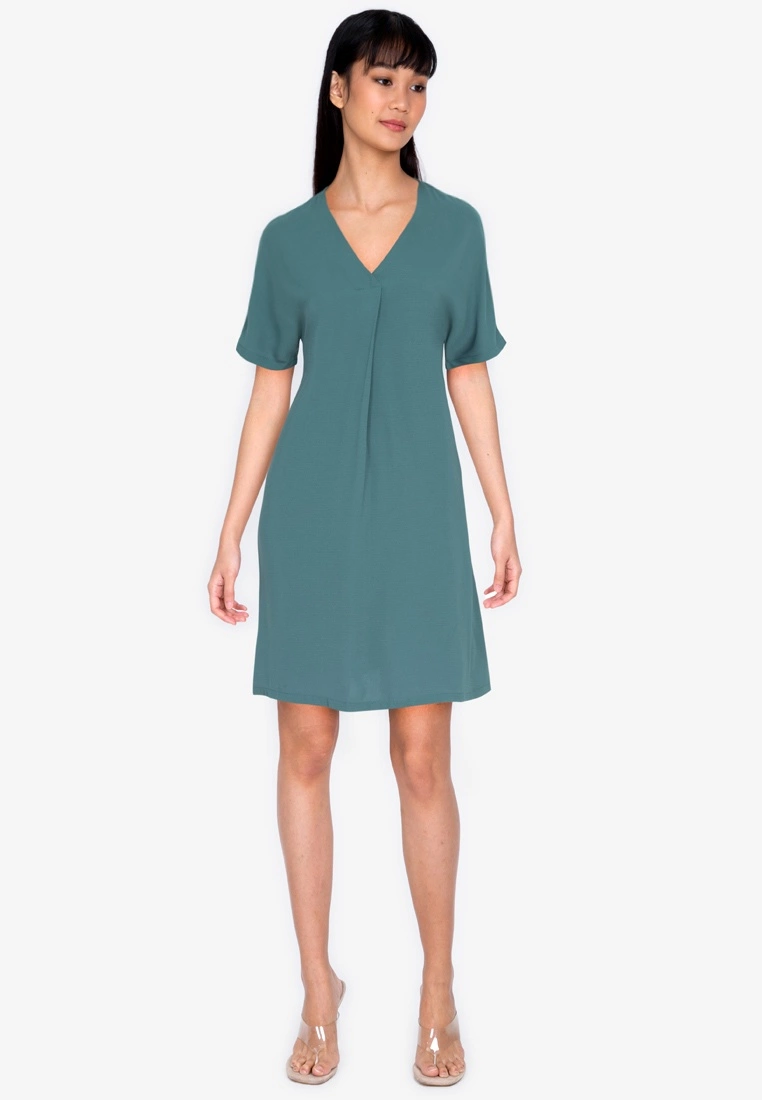 ZALORA BASICS Pleat Front Short Sleeve Dress - Billede 4