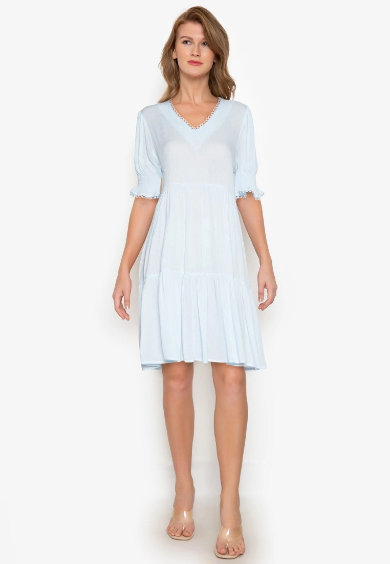 ZALORA BASICS V-Neck Babydoll Dress - Billede 4