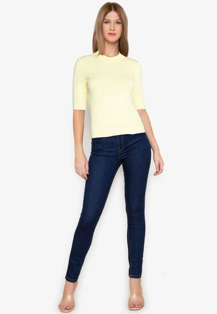 ZALORA BASICS Mock Neck Knit Top - Billede 4