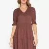 ZALORA BASICS V-Neck Babydoll Dress