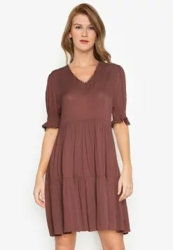 ZALORA BASICS V-Neck Babydoll Dress
