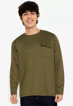 ZALORA BASICS Flap Pocket Pullover
