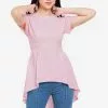 ZALORA BASICS Dip Hem Frill Side Tunic