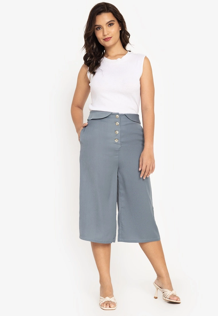 ZALORA BASICS Foldover Button Culottes - Billede 4