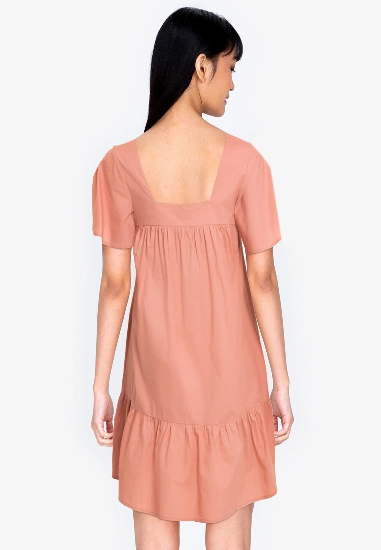 ZALORA BASICS Square Neck Smock Dress - Billede 2