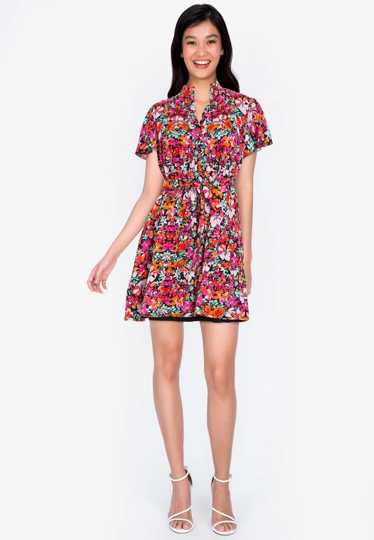 ZALORA BASICS Ruffle Sleeve Shirt Dress - Billede 4