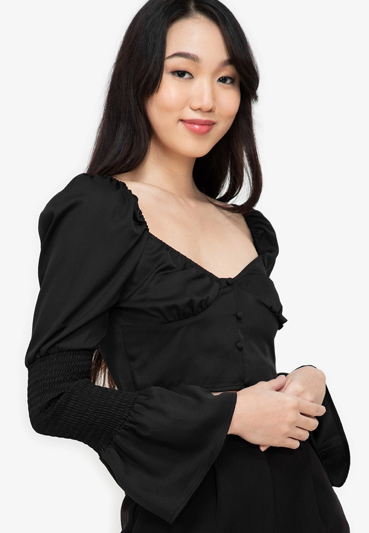 ZALORA BASICS Puff Shoulders Long Sleeve Blouse - Billede 3