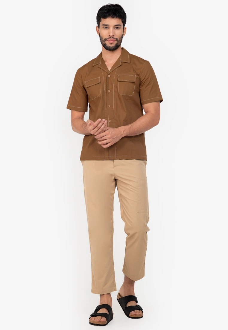 ZALORA BASICS Oversize Constrast Stitch Shirt - Billede 4