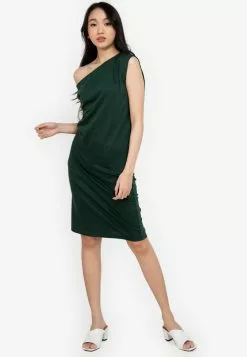 ZALORA BASICS Oversized Asymmetric Shoulder Dress