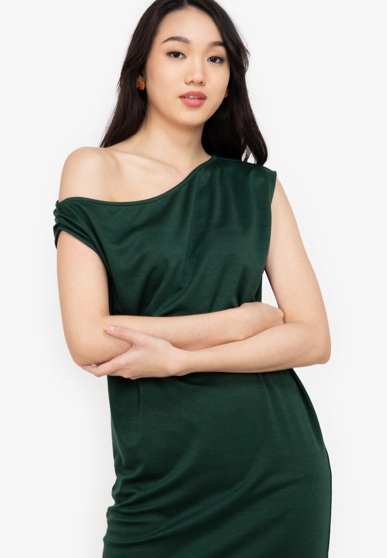 ZALORA BASICS Oversized Asymmetric Shoulder Dress - Billede 3