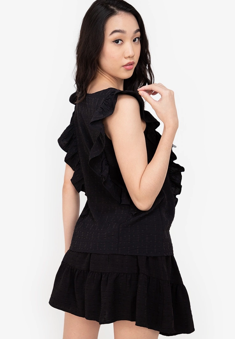 ZALORA BASICS Ruffle Sleeve Top - Billede 2