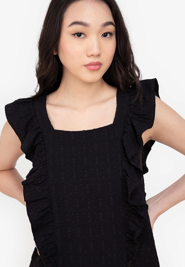 ZALORA BASICS Ruffle Sleeve Top - Billede 3