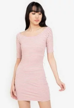 ZALORA BASICS Basic Off Shoulder Bodycon Dress