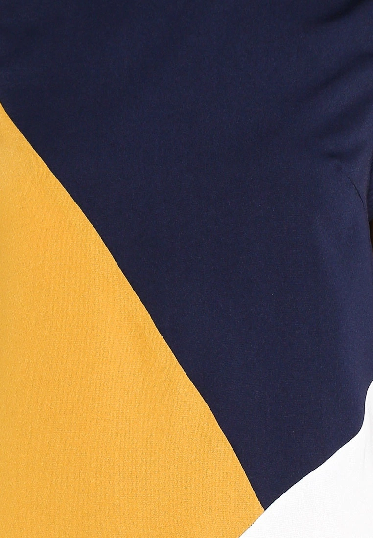 ZALORA BASICS Colour Block Stand Collar Dress - Billede 3