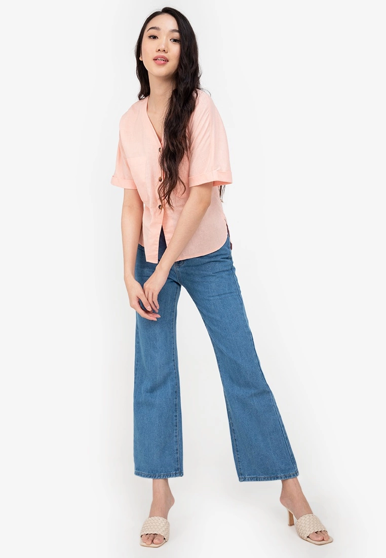 ZALORA BASICS Utility Rolled Cuff Shirt - Billede 4