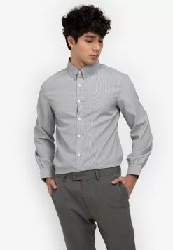 ZALORA BASICS Pinned-Collar Shirt