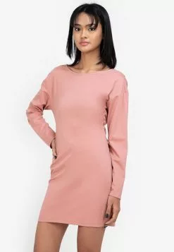 ZALORA BASICS Jersey Twist Back T-Shirt Dress