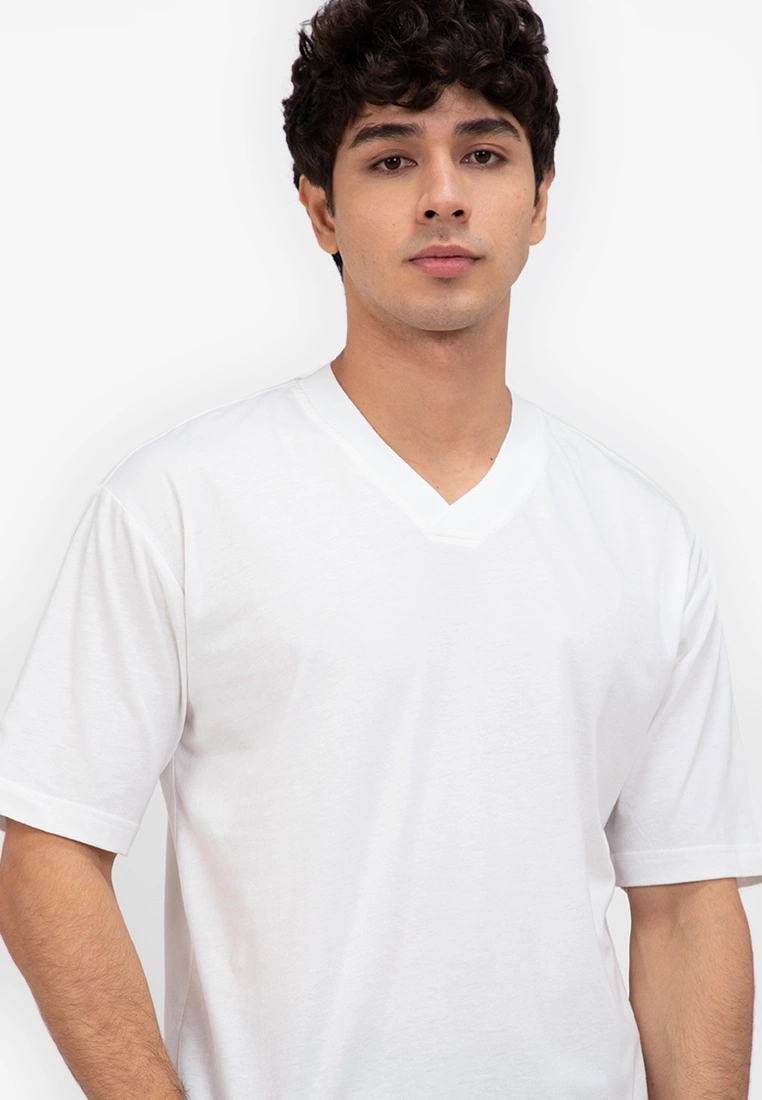 ZALORA BASICS V Neck Collar T-Shirt - Billede 3