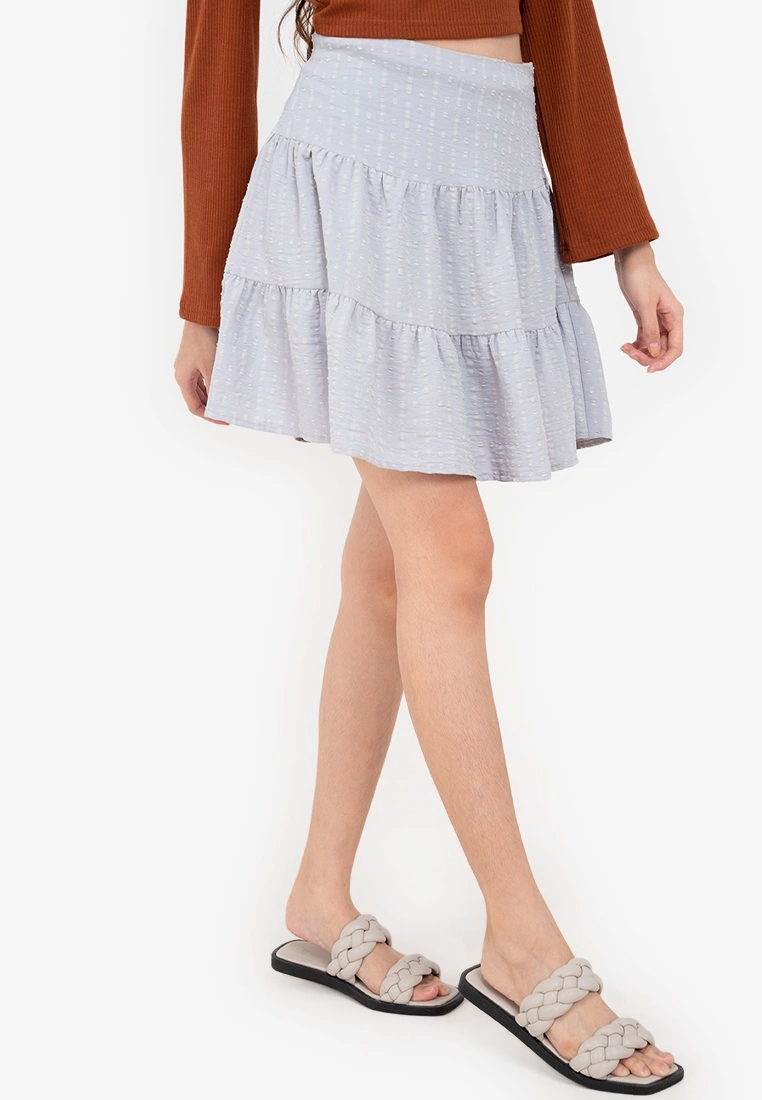ZALORA BASICS Tiered Mini Skirt