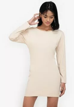 ZALORA BASICS Jersey Twist Back T-Shirt Dress