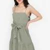 ZALORA BASICS Ruffle Hem Strapless Dress