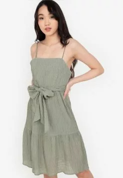 ZALORA BASICS Ruffle Hem Strapless Dress