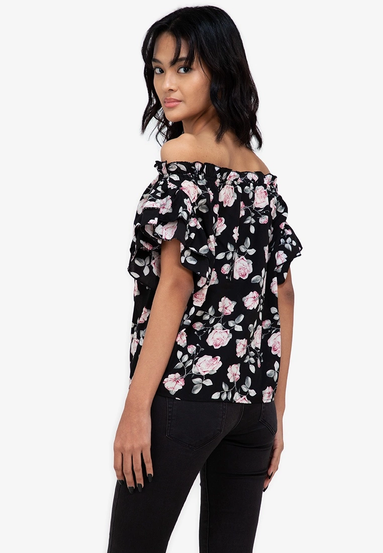 ZALORA BASICS Ruffle Detail Off Shoulder Top - Billede 2