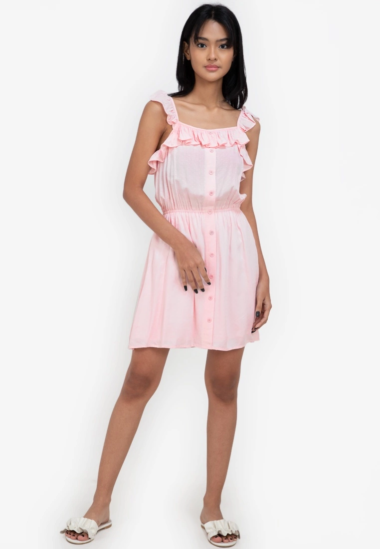 ZALORA BASICS Ruffle Detail Mini Dress - Billede 4