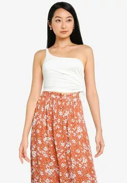 ZALORA BASICS One Shoulder Top With Side Ruching