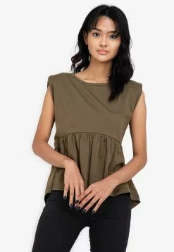 ZALORA BASICS Shoulder Detail Smock Top
