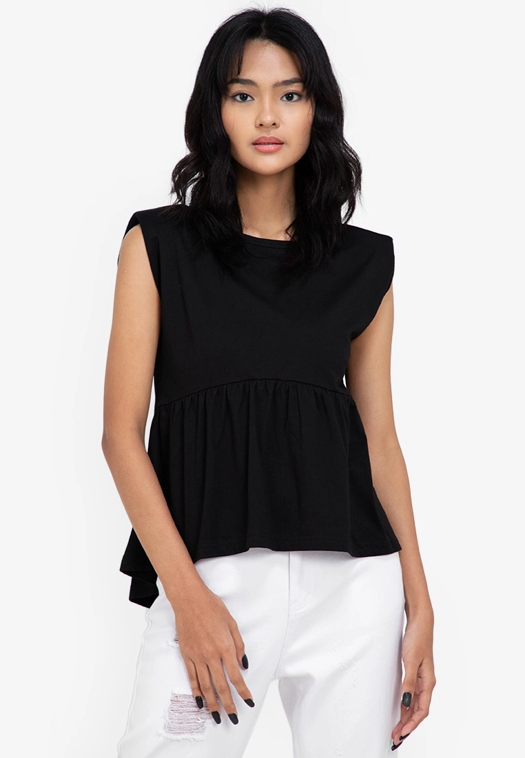 ZALORA BASICS Shoulder Detail Smock Top