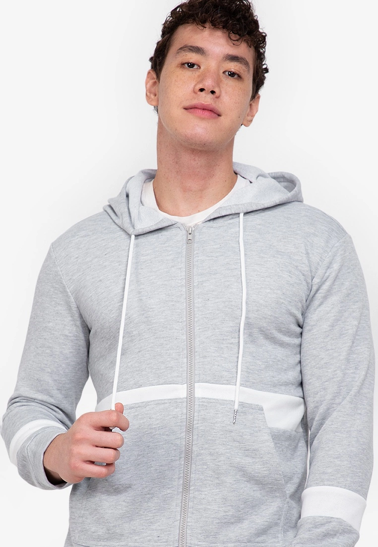 ZALORA BASICS Stripe Contrast Hooded Jacket - Billede 3