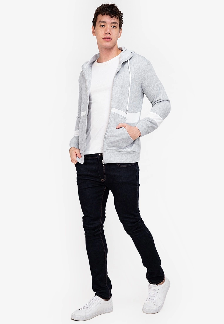 ZALORA BASICS Stripe Contrast Hooded Jacket - Billede 4