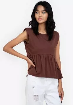 ZALORA BASICS Shoulder Detail Smock Top