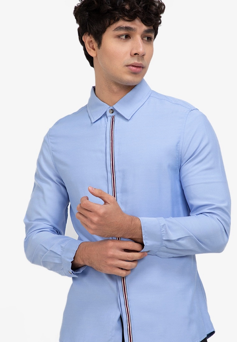 ZALORA BASICS Webbing-Trimmed Shirt - Billede 3