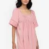 ZALORA BASICS Ruched Front Babydoll Dress