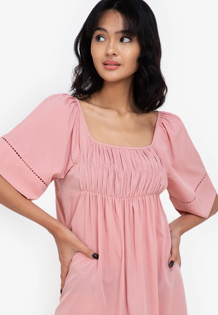 ZALORA BASICS Ruched Front Babydoll Dress - Billede 3