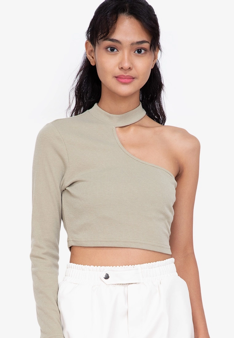 ZALORA BASICS Asymmetric Cut Out Top - Billede 3