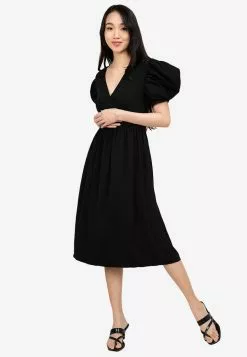 ZALORA BASICS 100% Recycled Polyester Flare Dress