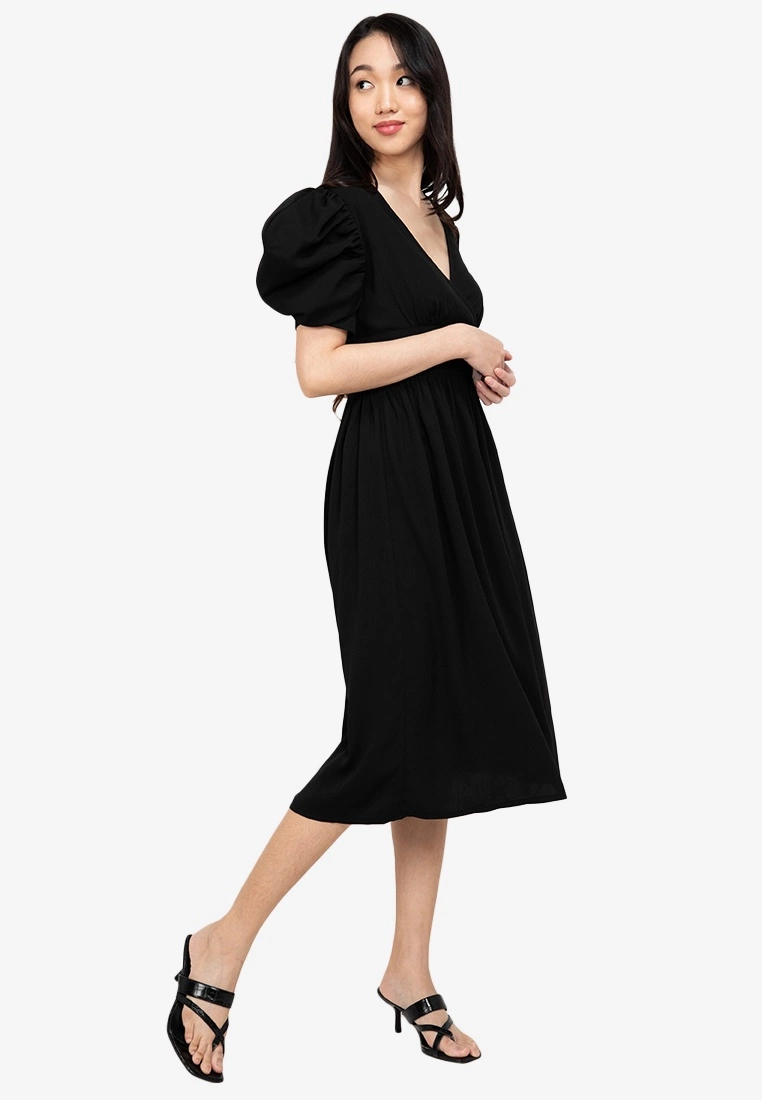 ZALORA BASICS 100% Recycled Polyester Flare Dress - Billede 4