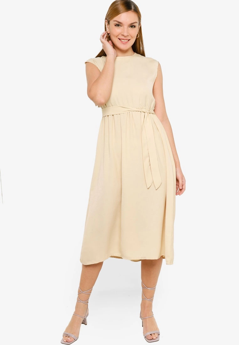 ZALORA BASICS Open Back Midi Dress - Billede 4