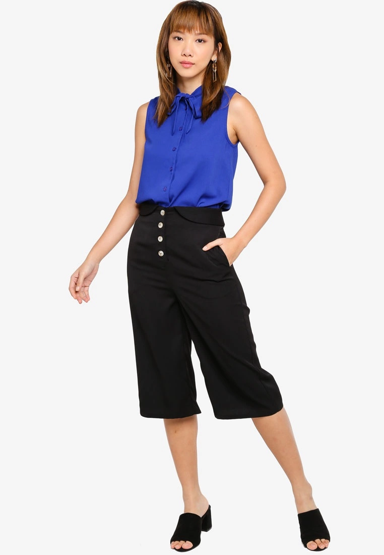 ZALORA BASICS Foldover Button Culottes - Billede 4