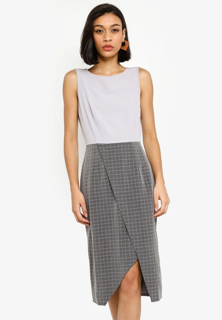 ZALORA BASICS Sleeveless Tulip Dress