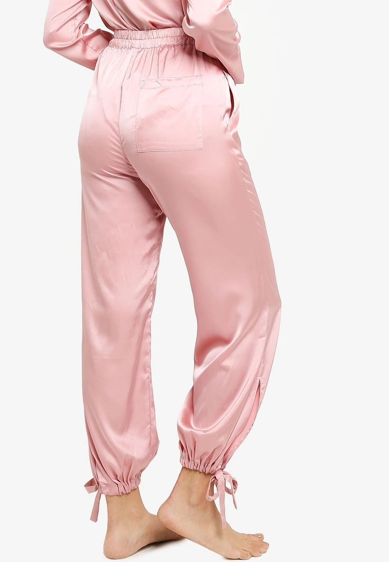ZALORA BASICS Lounge Tie Cuff Satin Pants - Billede 2