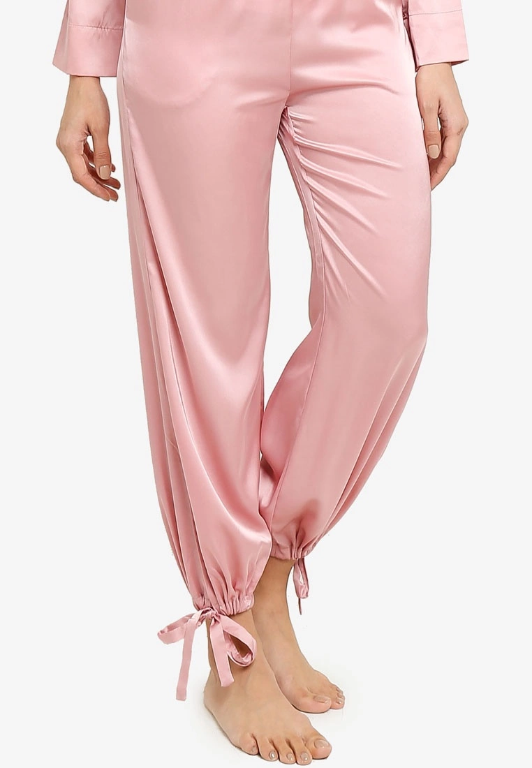 ZALORA BASICS Lounge Tie Cuff Satin Pants - Billede 3