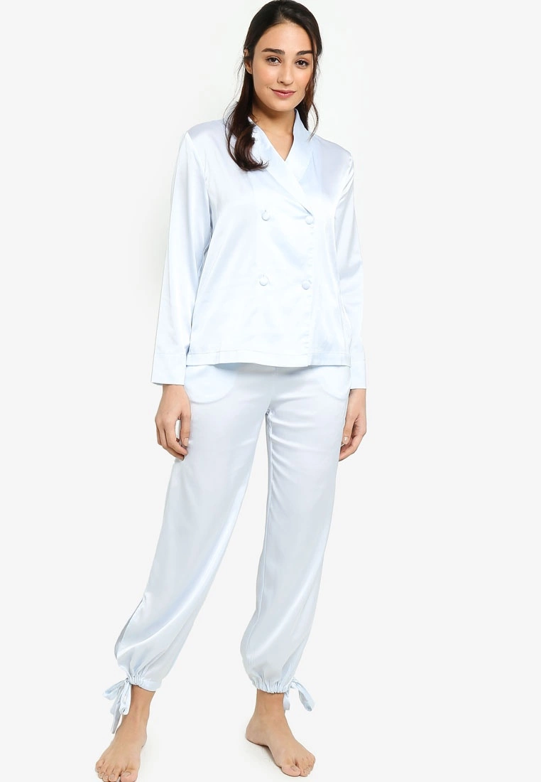 ZALORA BASICS Lounge Tie Cuff Satin Pants - Billede 4