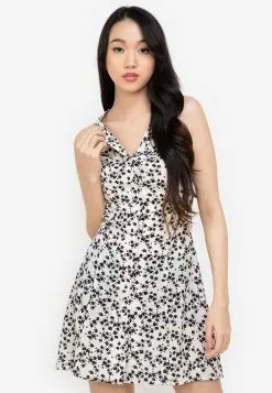 ZALORA BASICS Collar Neckline Mini Dress