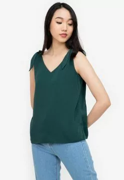 ZALORA BASICS 100% Recycled Polyester V Neck Cami Top